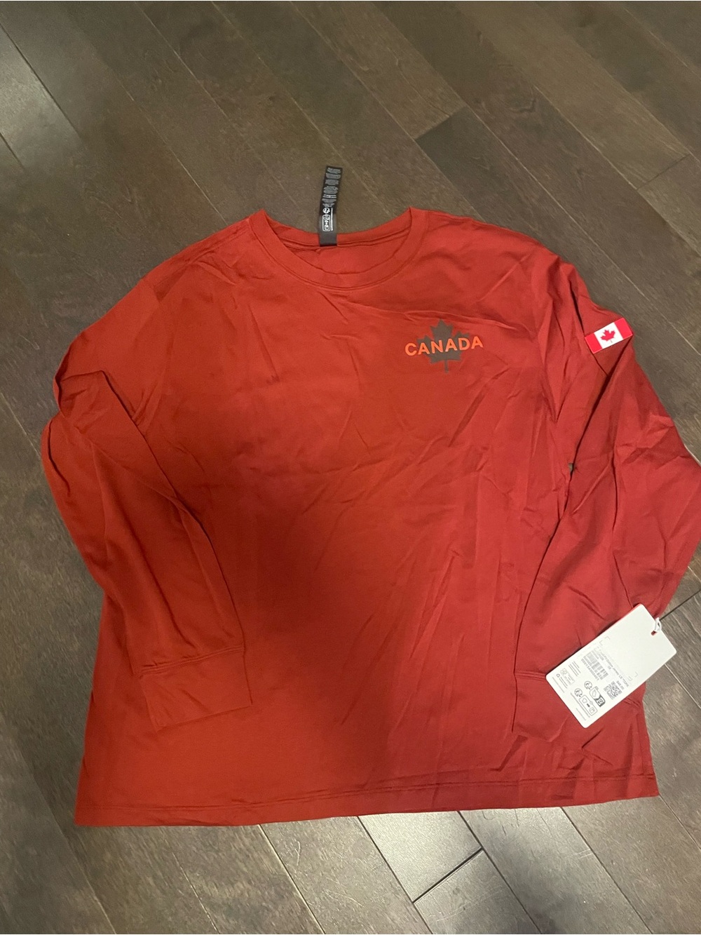 Lululemon Canada Long Sleeve Crewneck Shirt - Red